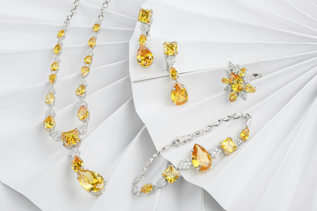 yellow jewelry set